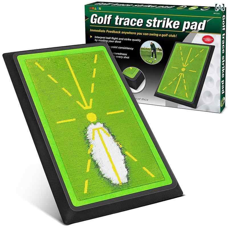 Practice Mat - ゴルフ 練習 マット 打撃 パッド スイング トレーニング 初心者 用 室内外 対応 打球 軌跡 表示 打痕 確認 機能 付き ホーム 耐久性 素材