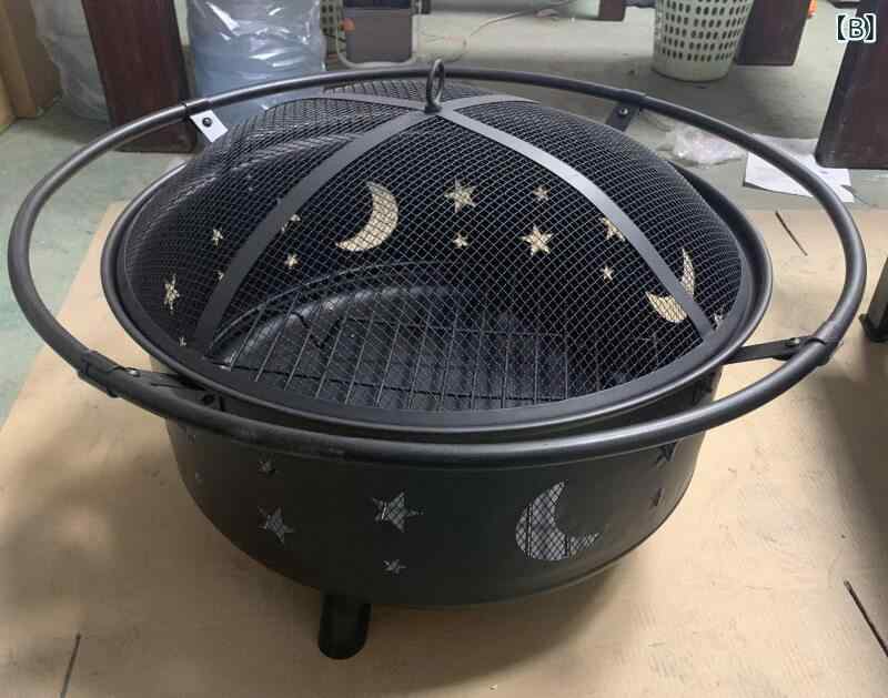 バーベキュー炉 炭火盆 円形 屋外 庭院 用 室内 暖房 焚き火 グリル 厚手 耐久 多機能 屋内 屋外 兼用 暖房器具 2