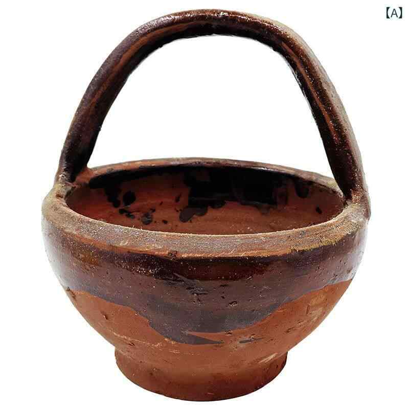 樂天商城 - 火鉢 炭火炉 手持ち 暖房器 陶器製 伝統 室内用 ポータブル 暖取 土陶 火盆 個性的 形状