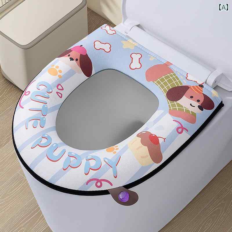 便座カバー トイレ用品 トイレシート 椅子用クッション 衛生用品 防水 PU素材 汚れ防止 洗濯不要 拭ける ラバークッション ふかふか クッション性 抗菌防臭 速乾 清潔 高品質 耐久性 傷防止 便座シート 簡単設置 ファスナー式 チャック式 着脱式