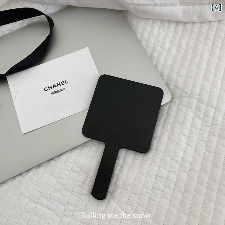 Hand Mirror - 化粧鏡 かわいい コンパクト 手持ち ハンドル付き メイク直し用 ポータブル ミニ 旅行用 軽量 ポーチイン 美容 シンプル