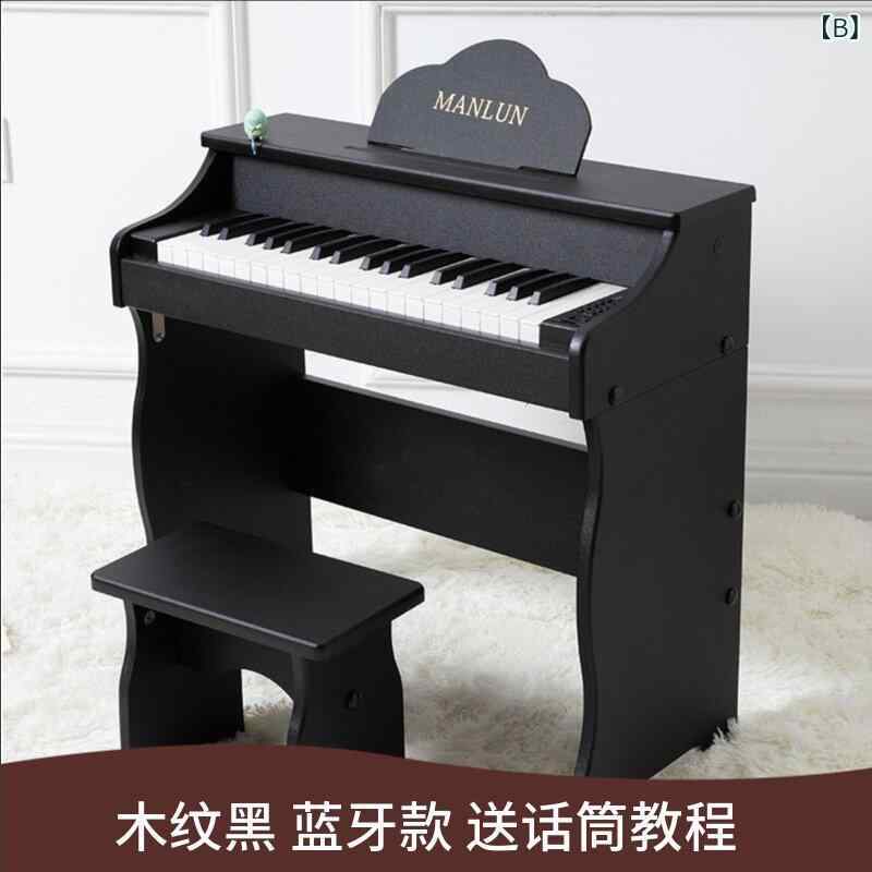 ベネフィメントショップのキッズ 電子ピアノ 木製 初心者向け ミニサイズ おもちゃ 学習用 音源本格 簡単操作 ベビー プレゼント｜アングル2