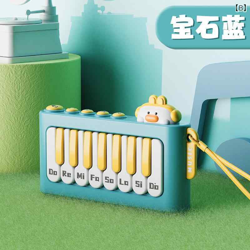 知育玩具 子供用 電子キーボード ポケットピアノ 携帯型 多機能 初心者向け 小学生...