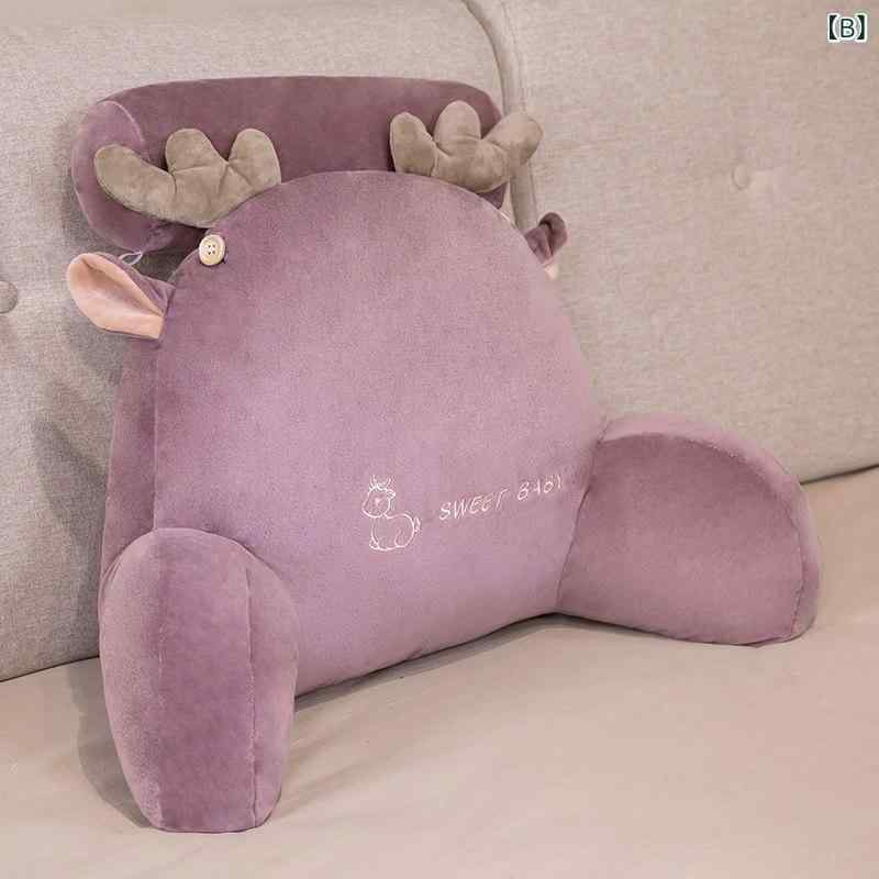 ベネフィメントショップの抱き枕 腰サポートクッション ベッドヘッド 大型背もたれ 柔らかい素材 読書用 ベッドサイド 腰保護 畳対応 多機能｜アングル2