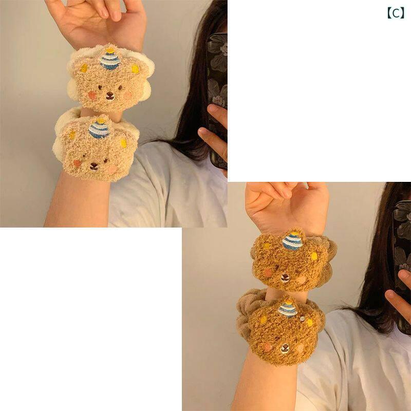キッズ 洗顔用 防水 手首カバー かわいい キャラクター柄 ベビー 袖口 ガード 吸水...