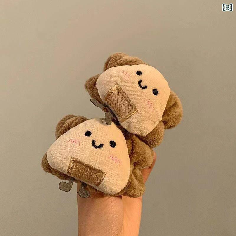 洗顔用 吸水 腕カバー かわいい 毛绒 トースト おにぎり 防湿 手首 保護 水しぶき ...