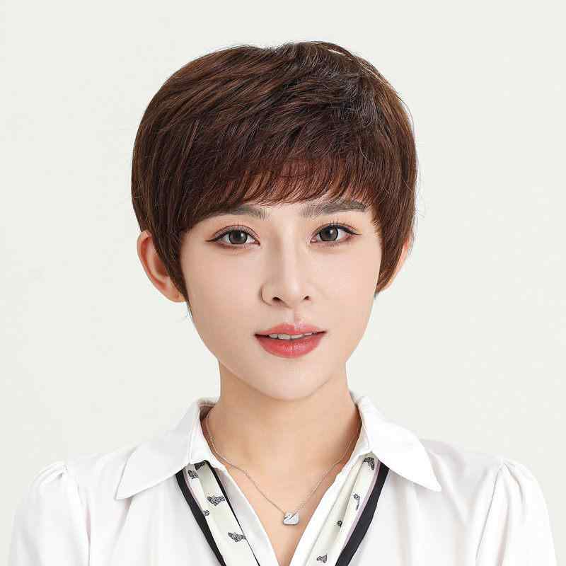 ウィッグ ショート レディース 女性用 かつら 自然 リアル人毛 フルウィッグ 母親用 ママ世代 ミセス シニア ヘアスタイル 軽量 通気性 医療用 抗がん剤 治療用 白髪隠し 薄毛対策 ボリュームアップ つむじ自然 快適な装着感 自然な毛流れ 付け毛