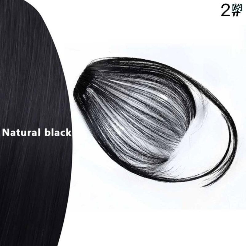 Wigs - レディース 前髪ウィッグ ミニバング エアリーバング 薄型 自然仕上がり 部分ヘアピース クリップオン 日常使い 軽量 付け心地良い リアルヘア ブラック系 ブラウン系