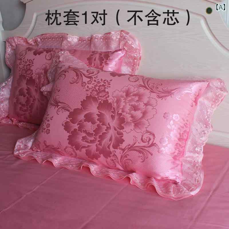 枕カバー レディース メンズ ピローケース 枕ケース レース 貢緞 綿100％ コットン 天セル 提花 ジャカード 刺繍 縁取り 2枚組セット 寝具 吸湿速乾 通気性 肌触り良い 高級感 エレガント ホテルライク 上品 シンプル ナチュラル オールシーズ benefiment-11262571 ベネフィメントショップ サンプル画像2