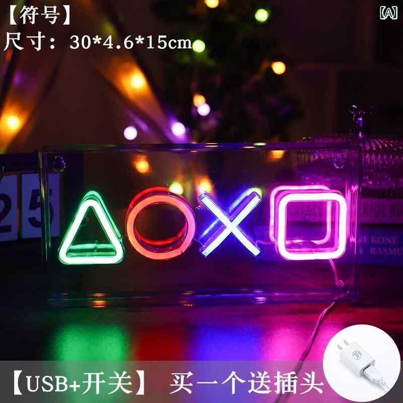 LED ネオンライト 誕生日 告白 メッセージ 灯箱 テーブル デコレーション カラフル ライト バー ゲーミング ルーム 雰囲気 照明 インテリア 装飾 グロー サイネージ パーティー 用途 室内 飾り スタイリッシュ