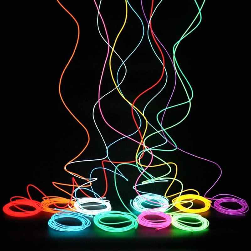 LEDネオンライト 光るライン イルミネーション 飾り付け 雰囲気作り DIY デコレーション 柔軟性 蛍光 演出 ケーブルタイプ 長寿命 省エネ インテリア 間接照明 発光チューブ 極細 光ファイバー 撮影用小道具 パーティー イベント用 装飾品 ディ