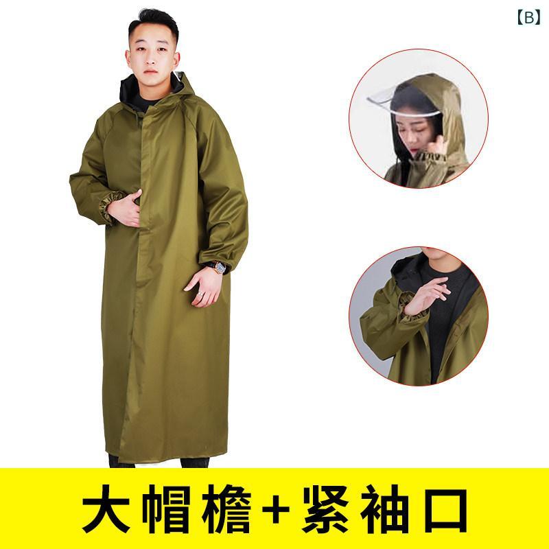 ベネフィメントショップのレインコート メンズ レディース 上下セット 雨具 カッパ 合羽 ポンチョ 男性用 女性用 男女兼用 ロング丈 全身 防水 防風 防雨 厚手 大きいサイズ ゆったり 体型カバー アウトドア 釣り用 登山 キャンプ 作業用 通勤 通学 バイク 自転車用 耐｜アングル2