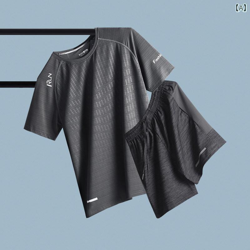 Other - Tシャツ メンズ 夏用 速乾 接触冷感 薄手 ゆったり フィットネス ランニング バスケットボール スポーツ トップス トレーニングウェア 吸湿速乾 軽量 アウトドア