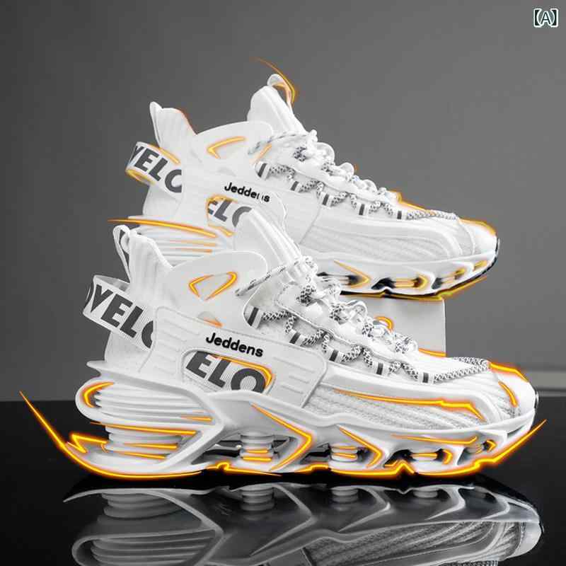 Walking Shoes - ランニングシューズ メンズ 夏用 軽量 吸湿速乾 ジョギング スニーカー 走行 クッション スポーツ 履き心地 通気性 ビッグシルエット