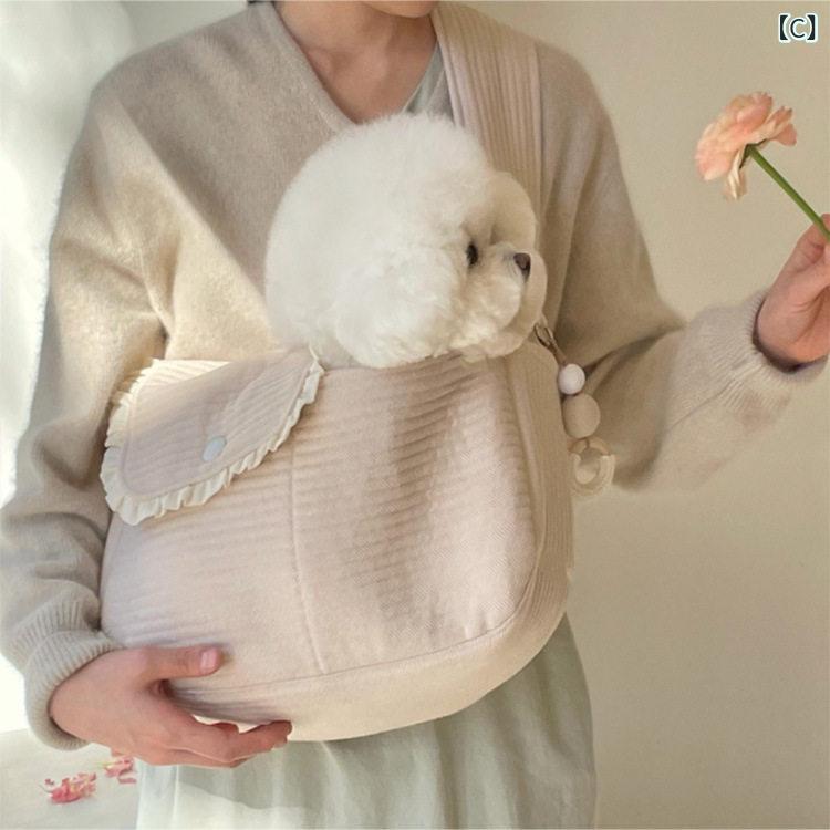 ペット バックパック 猫 犬 中小型犬用 斜めがけ キャリー 外出 旅行 透気 便携 キ...
