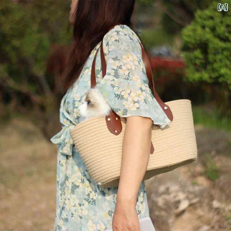 Carry Bags - ペットバッグ 猫用 犬用 大容量 通気性 外出用 携帯 ハンドバッグ ショルダーバッグ 散歩 キャリー 持ち運び 軽量 メッシュ素材