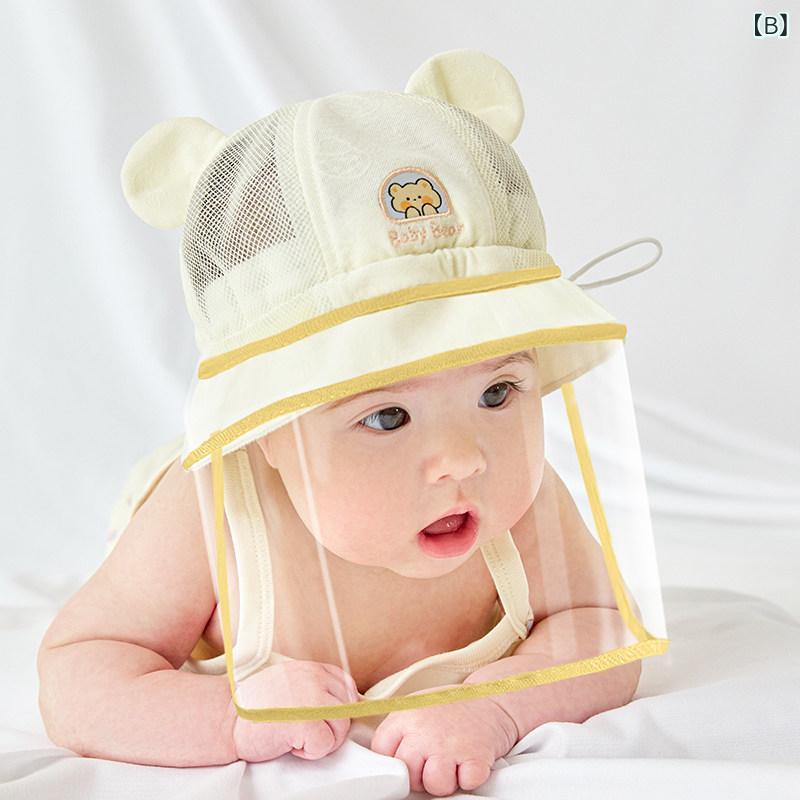 ベビー 帽子 新生児 夏用 フィッシャーマンズハット UVカット 薄手 調整可能 軽量 ...