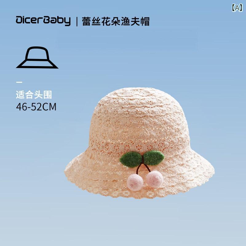 ベビー帽子 女の子用 春夏 日焼け防止 漁夫帽 バケットハット 遮陽 UVカット 幼児用 軽量 通気性 屋外遊び