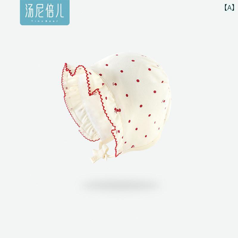 ベビー帽子 新生児 女の子 耳あて 綿 春秋 防風 外出用 囟門保護 コットン 柔らか...