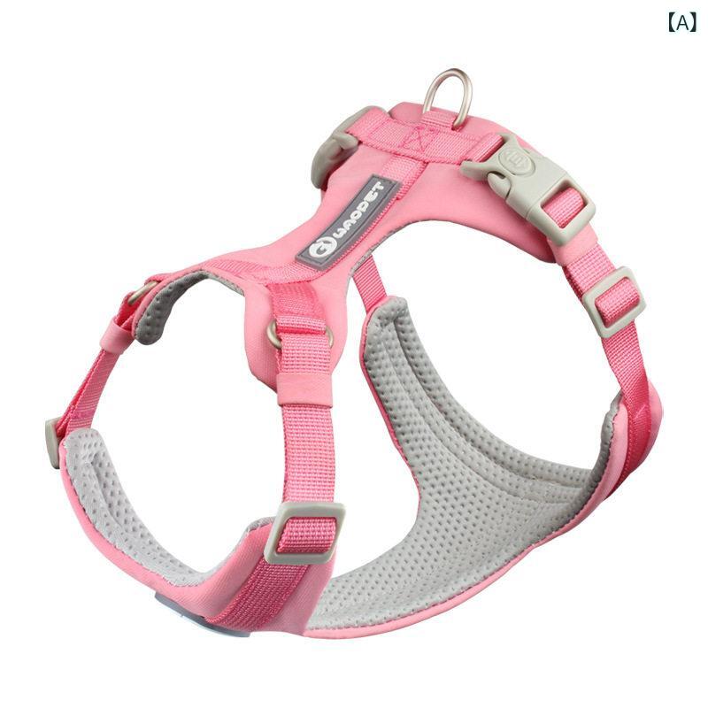 犬用 ハーネス リード 付き 透気性 ベスト 小型犬 中型犬 コーギー 外出 散歩用 軽量 快適 ペット用品