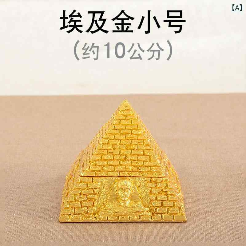 樂天商城 - エジプト風 ピラミッド型 ジュエリーボックス 砂岩製 工芸品 考古学モチーフ オフィスデスク インテリア装飾 アクセサリーケース 大小サイズ