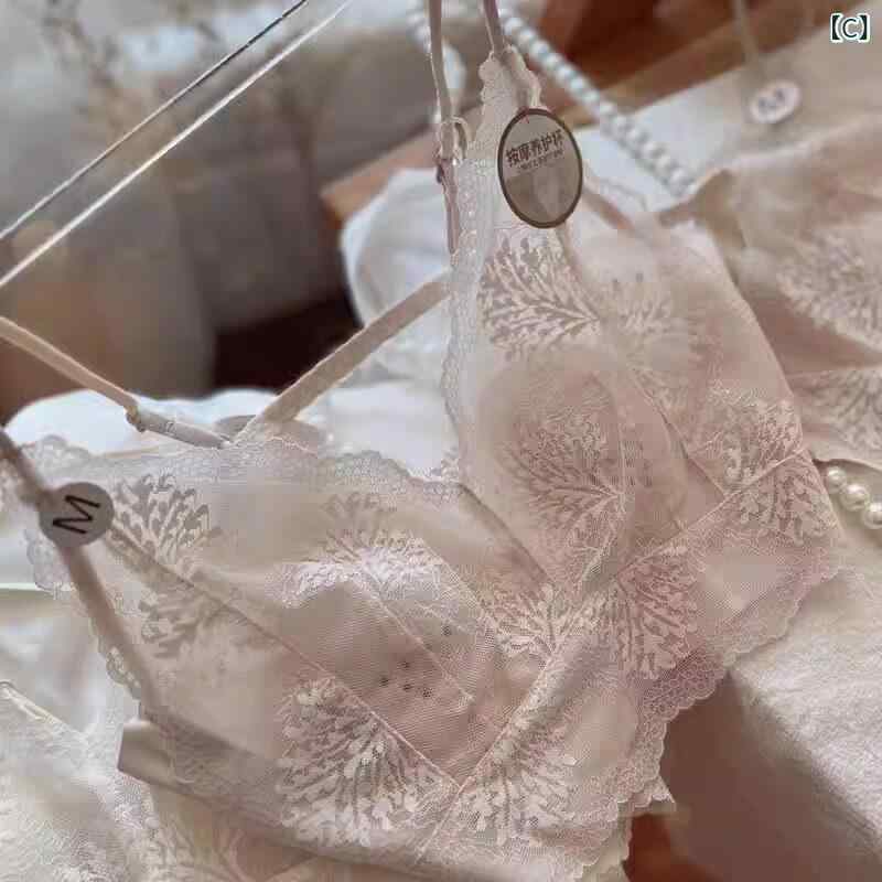 ブラジャー レディース セクシー レース フレンチスタイル 美背 シームレス インナ...