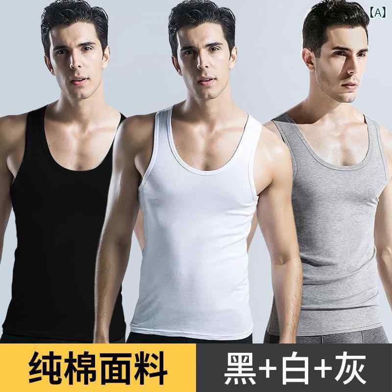 Tシャツ メンズ 無袖 夏用 吸汗 速乾 白 インナー フィットネス 運動 ノースリーブ トップス ベースレイヤー 軽量 スポーツウェア