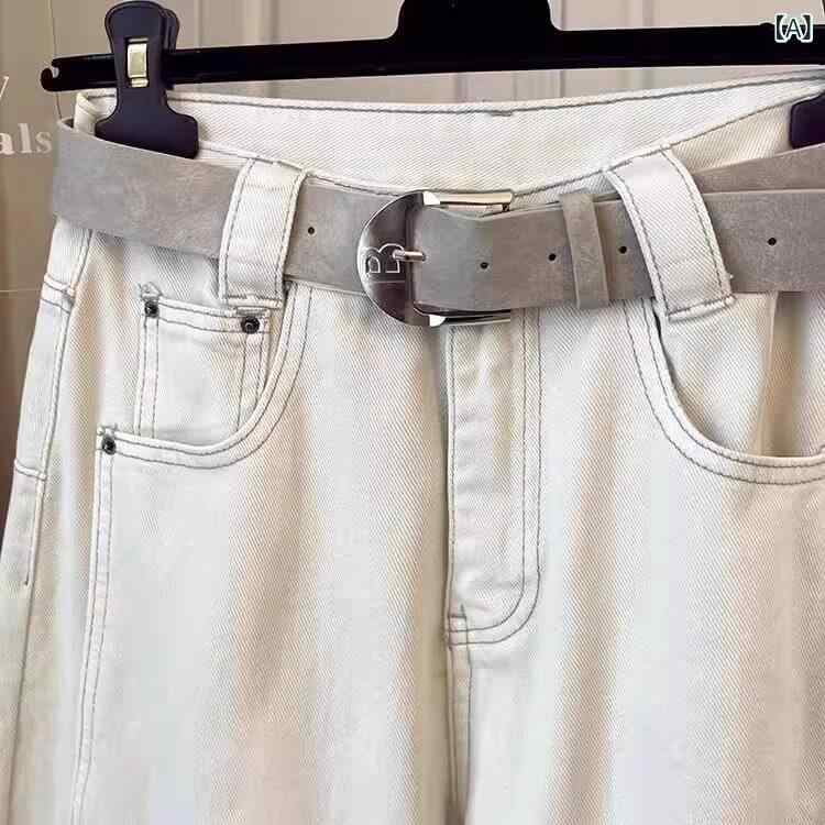ワイドパンツ レディース デニム オフホワイト 春 ビッグサイズ 梨型体型対応 ゆったり リラックスフィット スリム効果 ストレッチ素材 普段使い 軽量 ハイウエスト