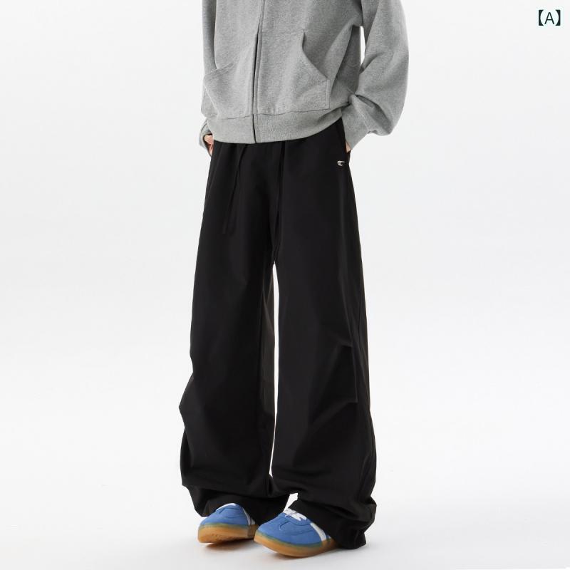 Pants - メンズ パンツ 夏用 ゆったり ストレート アウトドア ワーク カジュアル ズボン 軽量 吸湿速乾 普段使い