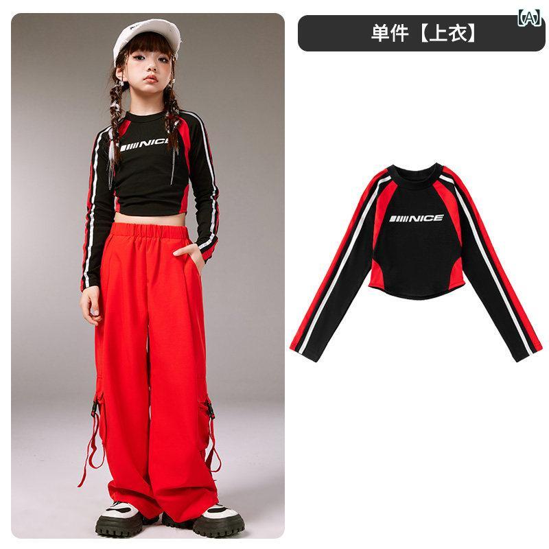 Other - キッズ ダンス パフォーマンス衣装 ストリートダンス ヒップホップ ジャズダンス 男の子 女の子 ステージ セット 公演用 トレンド ファッション 子供服 演出 コスチューム
