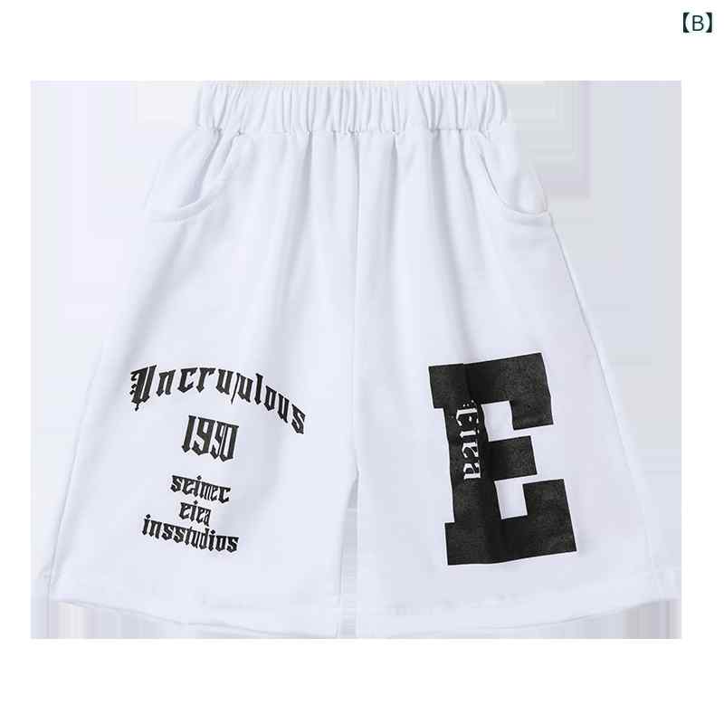 ベネフィメントショップのキッズ ヒップホップ ダンス衣装 男の子 女の子 夏用 ストリートファッション クール 演出服 トレンド スタイリッシュ 軽量 伸縮性 通気性 吸湿速乾 ビッグシルエット｜アングル2