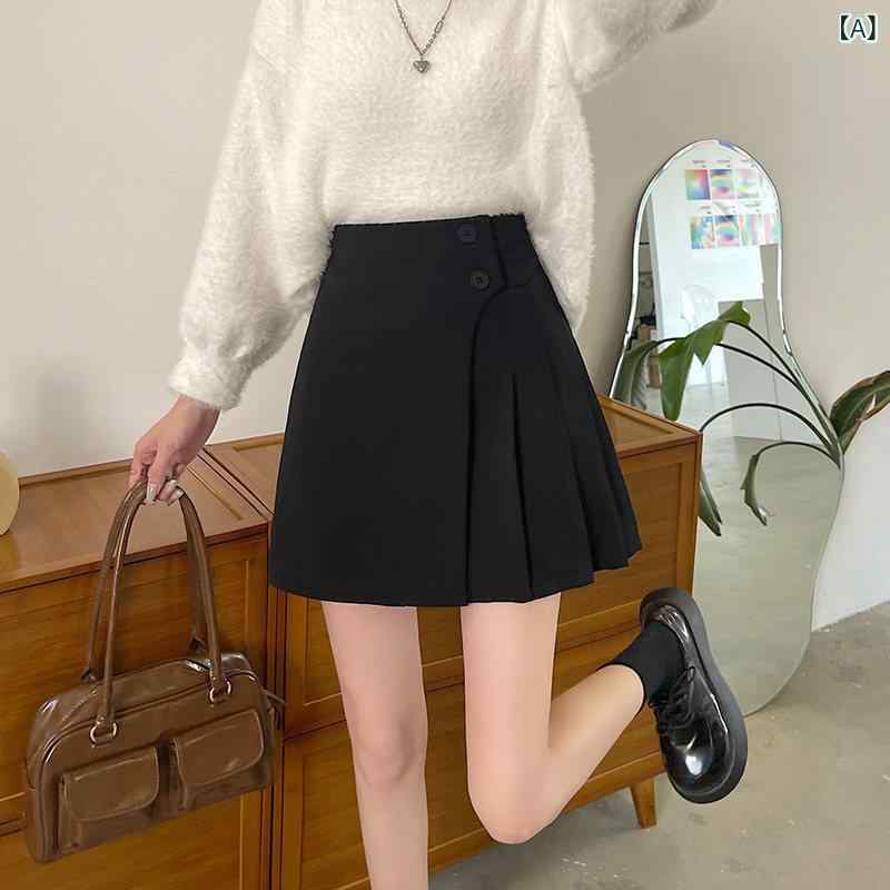 Skirt Suits - スカート レディース ブラック プリーツ ミニスカート ハイウエスト Aライン 夏用 ぽっちゃり スリム効果 お腹隠し 小柄対応 普段使い 軽量 伸縮性