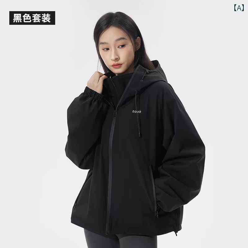Men's Clothing - アウトドアジャケット レディース メンズ 3in1 防風 防水 保温 通気性 登山用 アウトドアウェア 軽量 伸縮性 吸湿速乾 機能性 ハイキング トレッキング キャンプ 普段使い