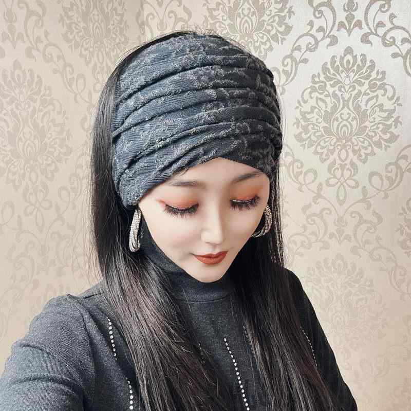 ヘッドスカーフ 女性用 白髪隠し 保暖 ヘアバンド 空頂帽子カバー 二用スカーフ ネ...