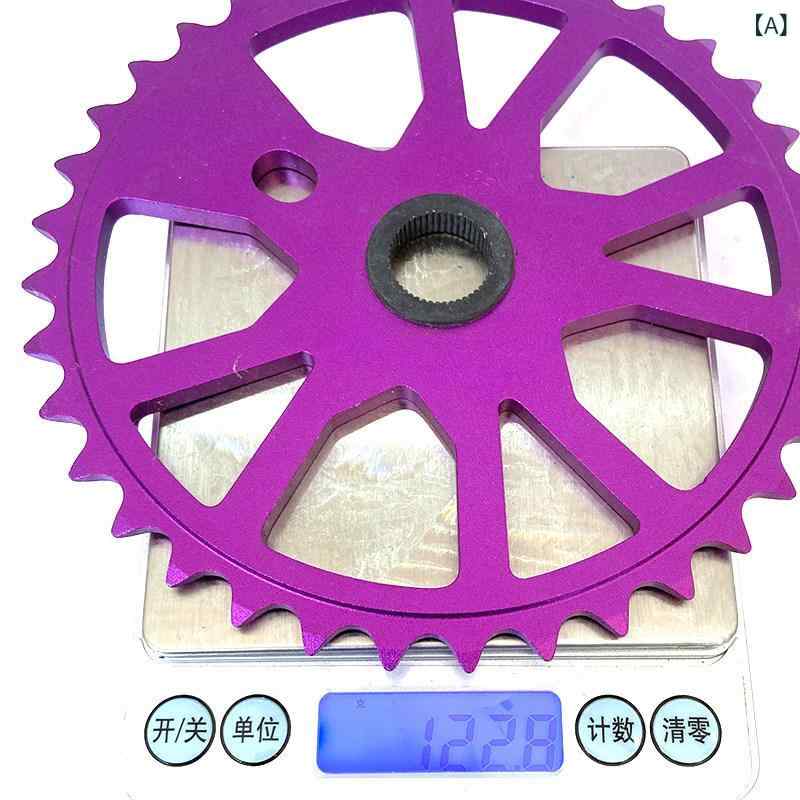 BMX 自転車 スタントバイク フィクスドギア ストリート用 トラック用 アルミニウム合金 クランクセット チェーンリング ロック式 軽量 高強度 耐久性 スポーツ用