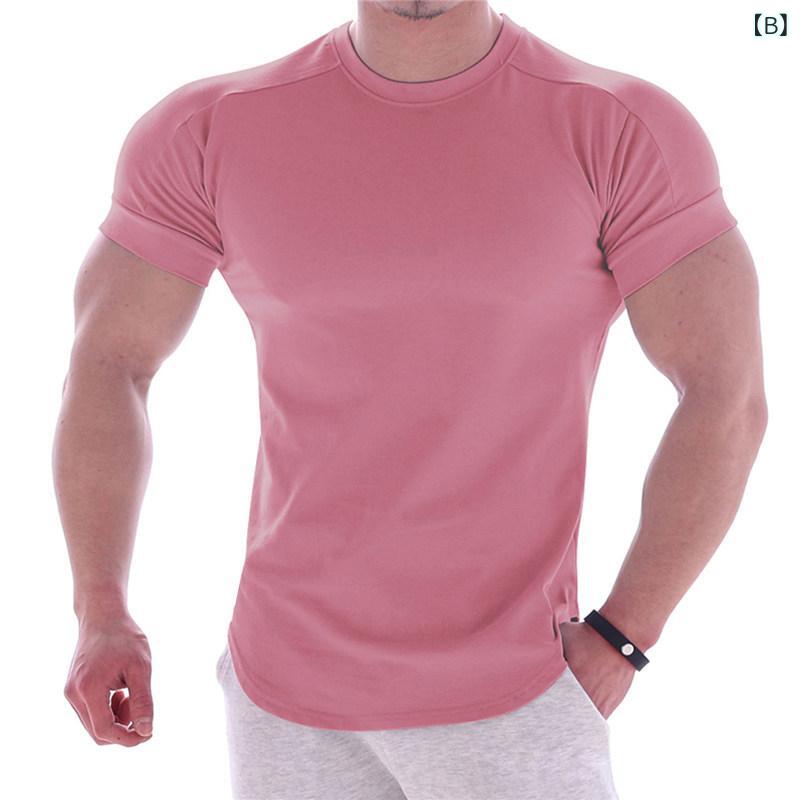 ベネフィメントショップのメンズ トレーニング Tシャツ フィットネス タイトフィット 伸縮性 吸湿速乾 短袖 ランニング ジョギング バスケットボール ジムウェア 普段使い カジュアルスタイル｜アングル2