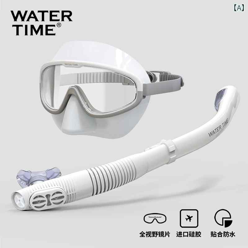 Accessories - シュノーケリングセット ドライスノーケル マスク ゴーグル 男女用 水中装備 泳ぎ用 防水 軽量 スノーケリング ダイビング ビーチ アクティビティ 海水浴 サマースポーツ
