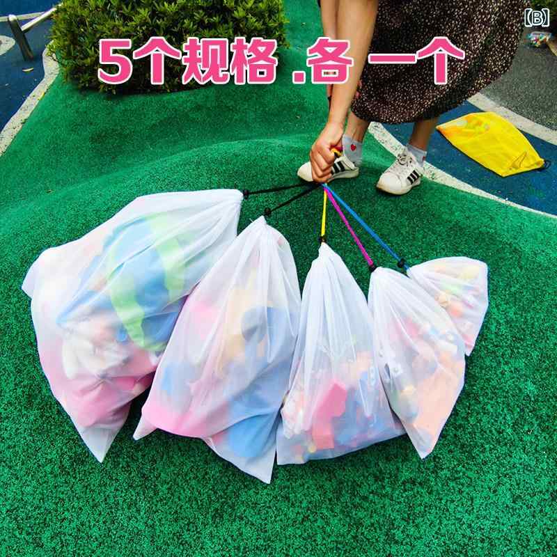収納ネット 子供用 おもちゃ 浴室 積み木 洗濯 紐締め ビーチ バッグ 整理 遊び 軽...