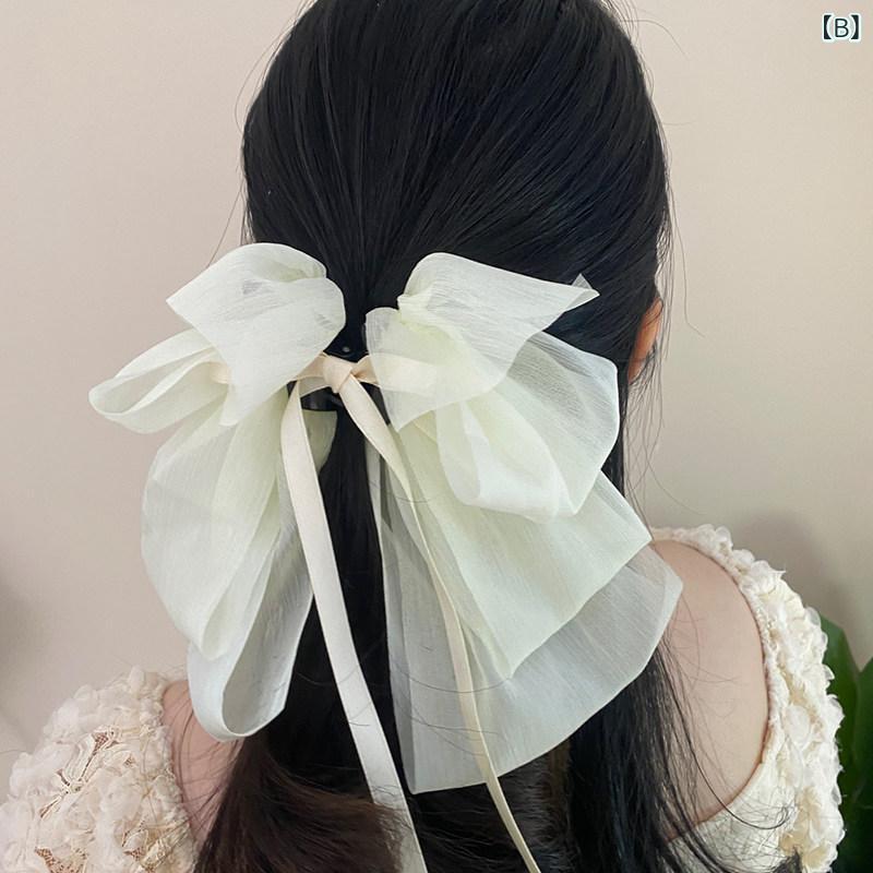 ヘアクリップ 蝶結び リボン 付け 顔 スリム 効果 髪 ボリューム アップ 後頭部用 ...