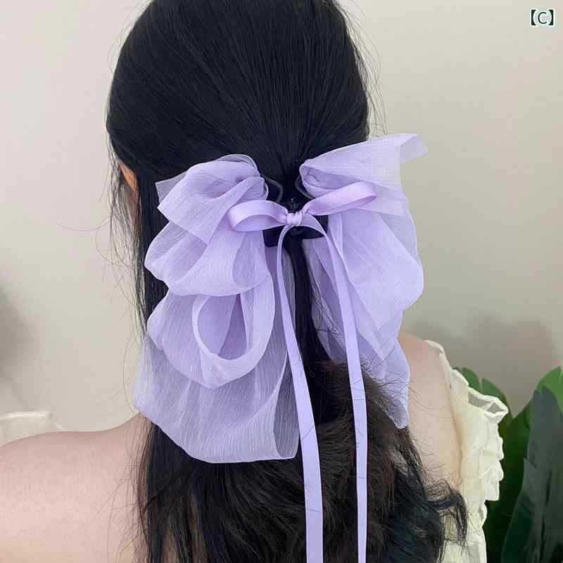 ヘアクリップ 蝶結び リボン 付け 顔 スリム 効果 髪 ボリューム アップ 後頭部用 ...