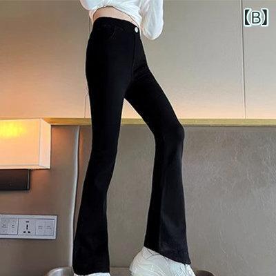 ベネフィメントショップのゴルフパンツ 女児 フレア ストレッチ ホワイト 秋冬 中大サイズ ロング丈 アクティブウェア スポーツ 伸縮性 軽量 普段使い 屋外活動｜アングル2
