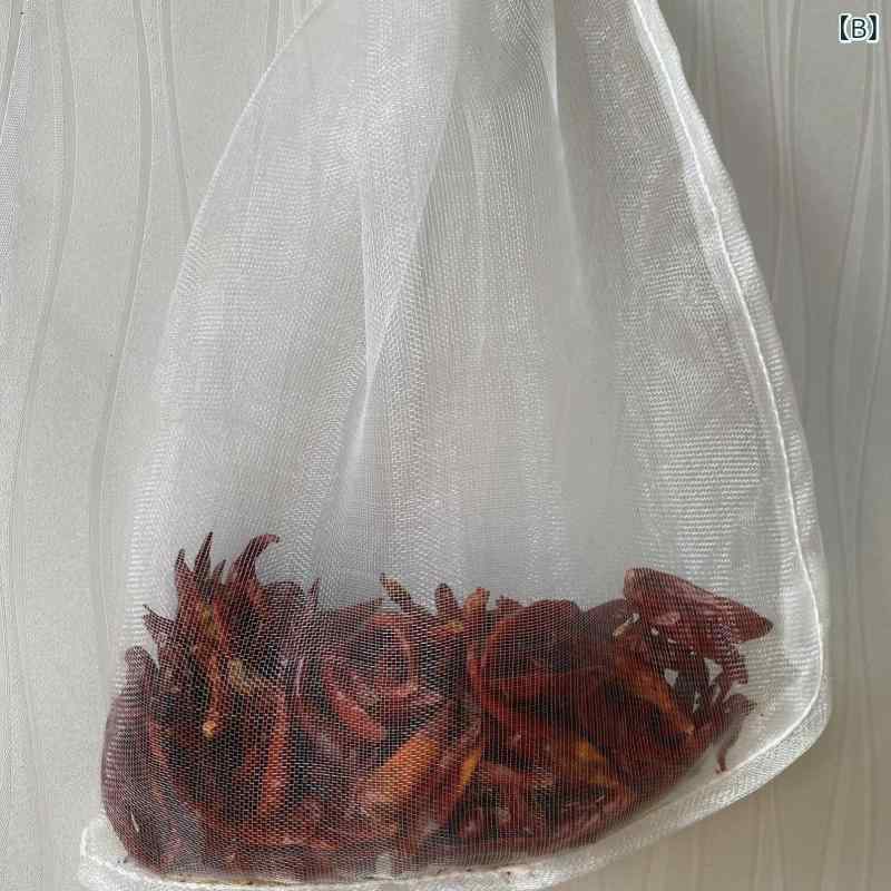 ネット バッグ 虫除け ナイロン 収納 米 浸種 日干し 干し肉 ソーセージ ハム 引き...