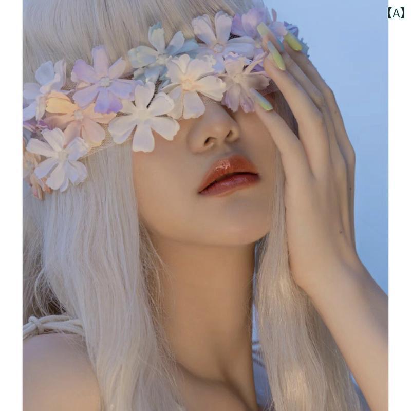 ヘアアクセサリー 新婦用 目隠し リボン フェイスマスク ナチュラル 森ガール スタ...