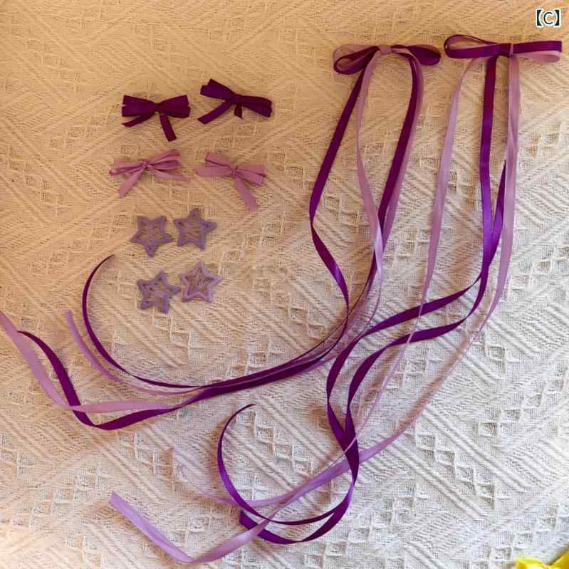 ヘアアクセサリー セット 音楽フェス コンサート 応援 リボン 蝶結び 編み込み ヘ...