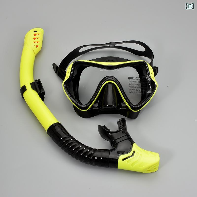 ベネフィメントショップの潜水マスク セット 成人用 防霧 ドライスノーケル 呼吸器 シリコン素材 防水 快適フィット 水中探検 游泳装備 アクアスポーツ｜アングル2