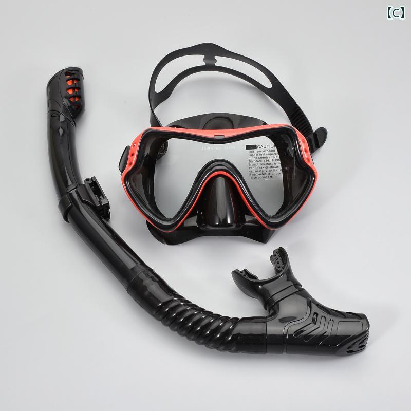 ベネフィメントショップの潜水マスク セット 成人用 防霧 ドライスノーケル 呼吸器 シリコン素材 防水 快適フィット 水中探検 游泳装備 アクアスポーツ｜アングル3