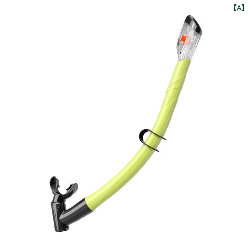 Snorkel - 大人用 ドライスノーケル シリコン製 浮潜 ダイビング シュノーケリング 初心者トレーニング 柔軟呼吸管 防水 快適フィット