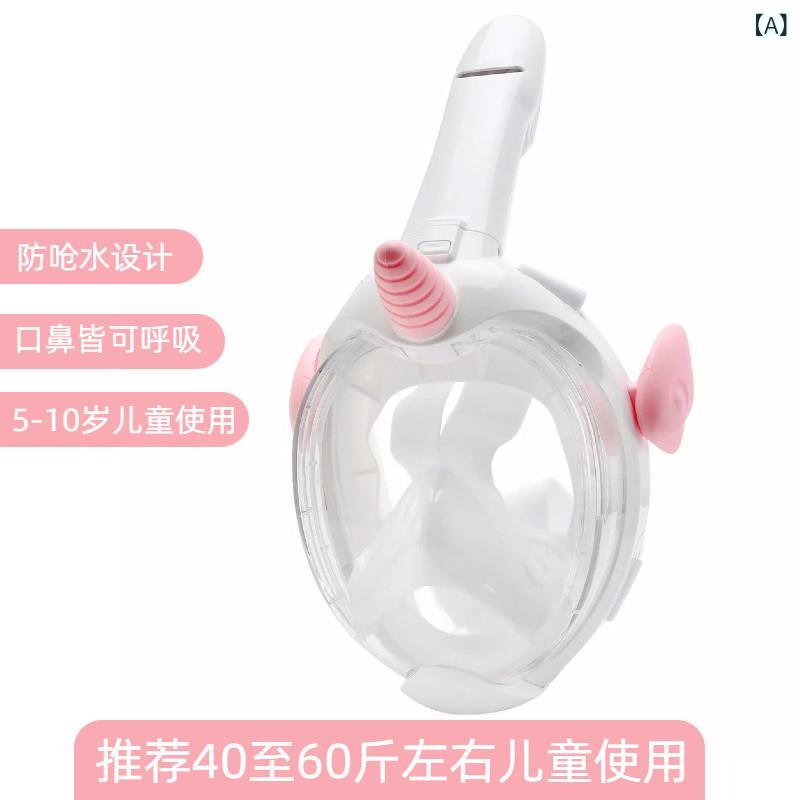 Other - スノーケリング マスク フルフェイス 大人用 近視対応 ドライタイプ 呼吸器 付き 防水 シリコン 快適 浮潜 スイミング 装備 軽量 クリア ビューティー 夏 向け