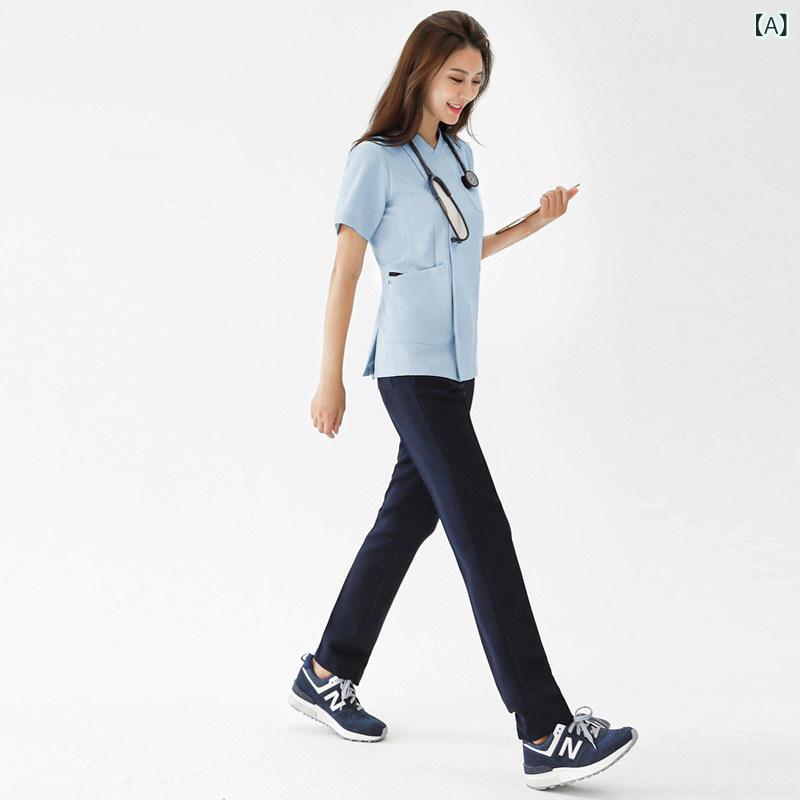 手術服 男女用 看護師服 セット 洗手衣 医療用 病院着 軽量 綿素材 通気性 スクラブ トップス ボトムス ペットクリニック 歯科 整形外科 ユニフォーム 快適 機能的