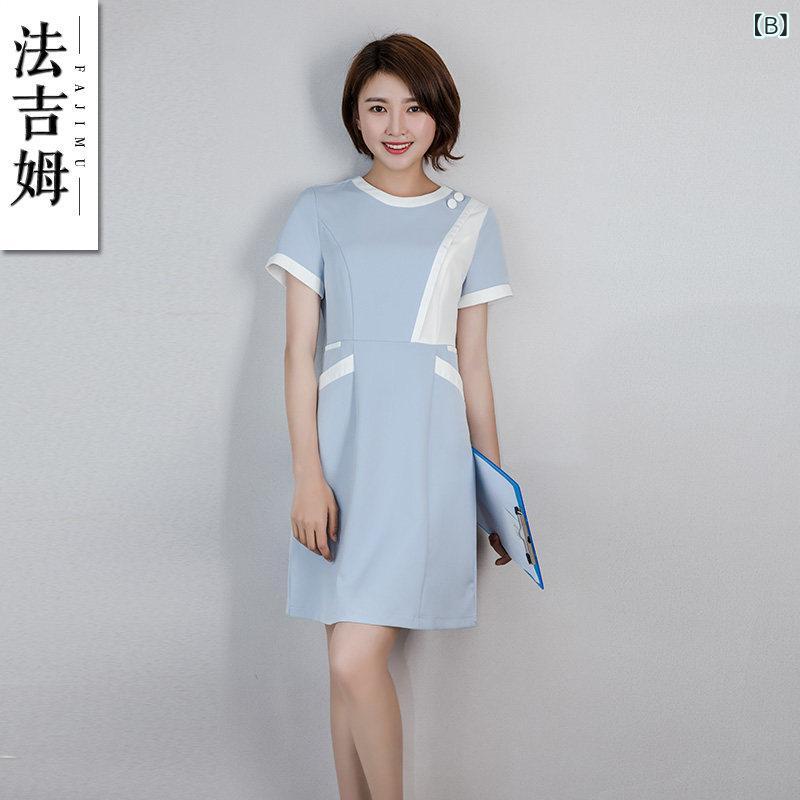 看護服 女性用 高級感 分離型 セットアップ 歯科 クリニック 医美 美容師 作業服 美容院 ユニフォーム 秋 プロ 医療ウェア 仕事着 快適 機能性 benefiment-11153420 ベネフィメントショップ サンプル画像2